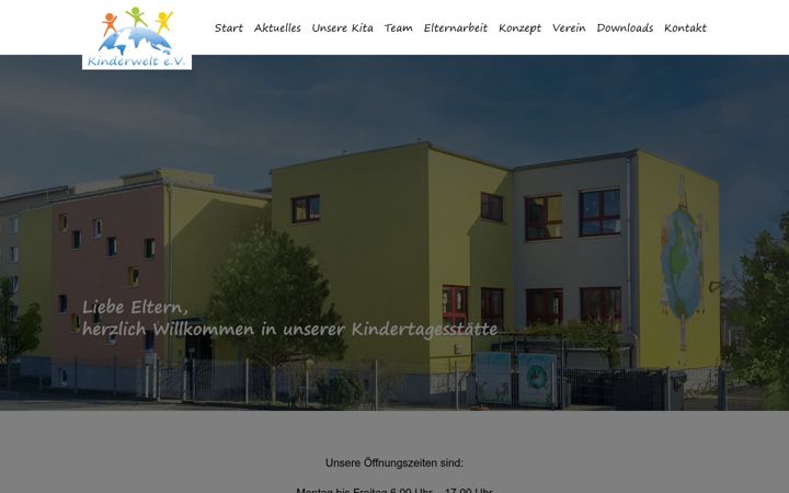 Screenshot of kinderwelt-ev.net