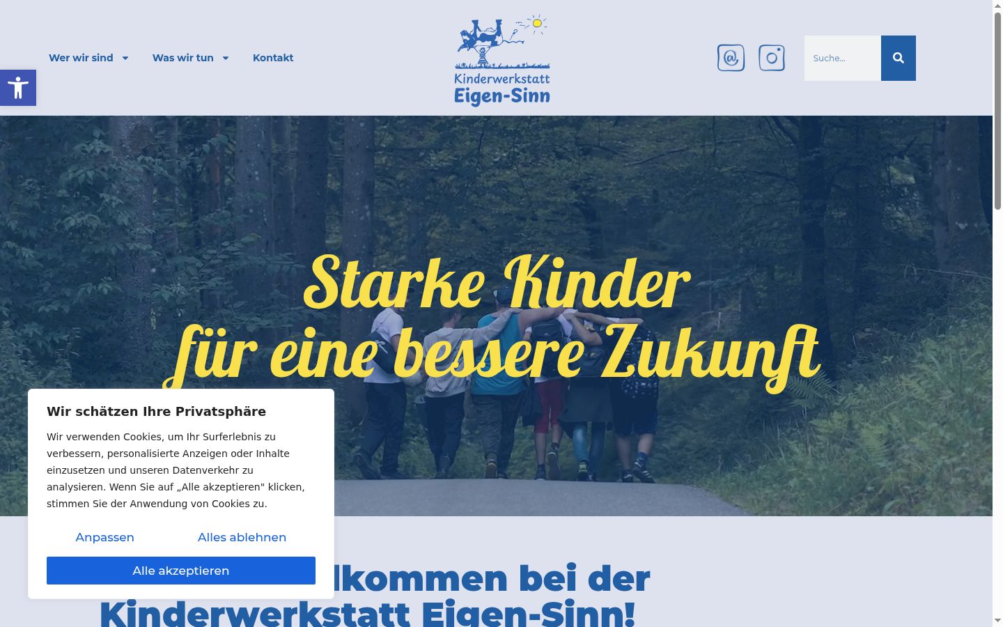 Képernyőkép a bármilyen interakció előtt megjelenő hozzájárulási bannerről