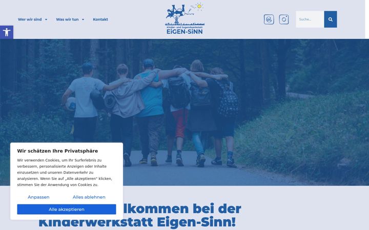 Screenshot of kinderwerkstatt-eigensinn.de