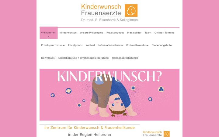 Zrzut ekranu kinderwunsch-frauenaerzte.de