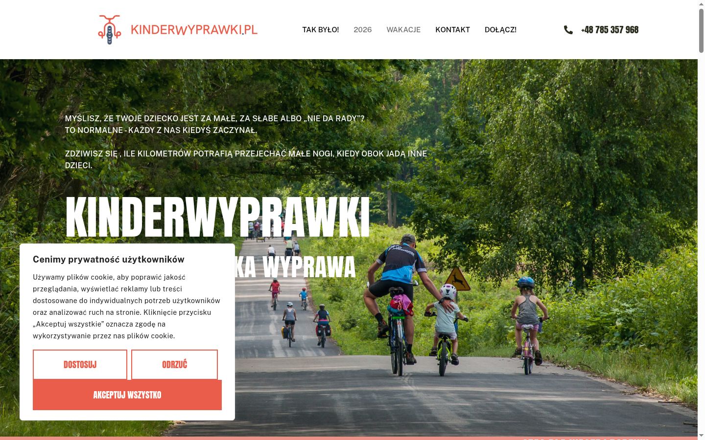Zrzut ekranu banera zgody wyświetlanego przed jakąkolwiek interakcją