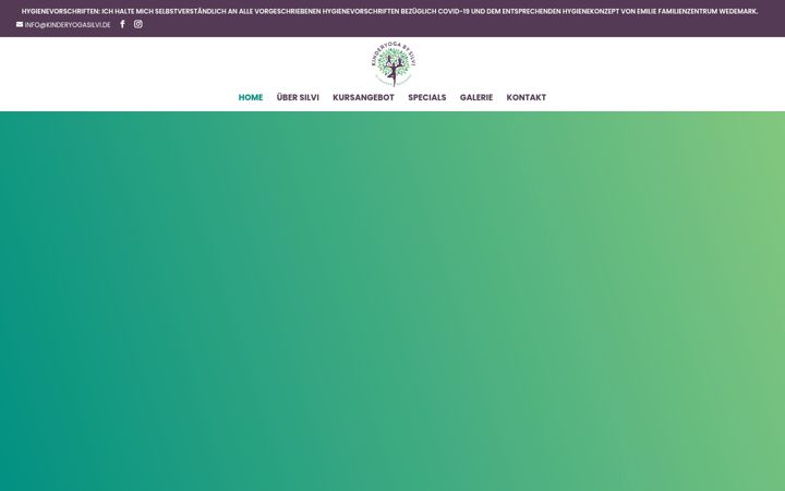 Screenshot of kinderyogasilvi.de