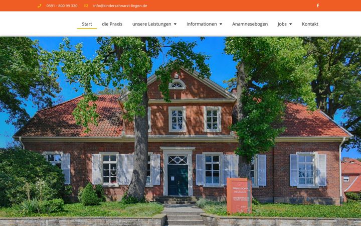Screenshot of kinderzahnarzt-lingen.de