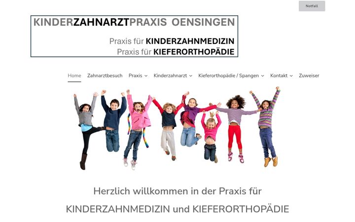 Screenshot of kinderzahnarzt-oensingen.ch