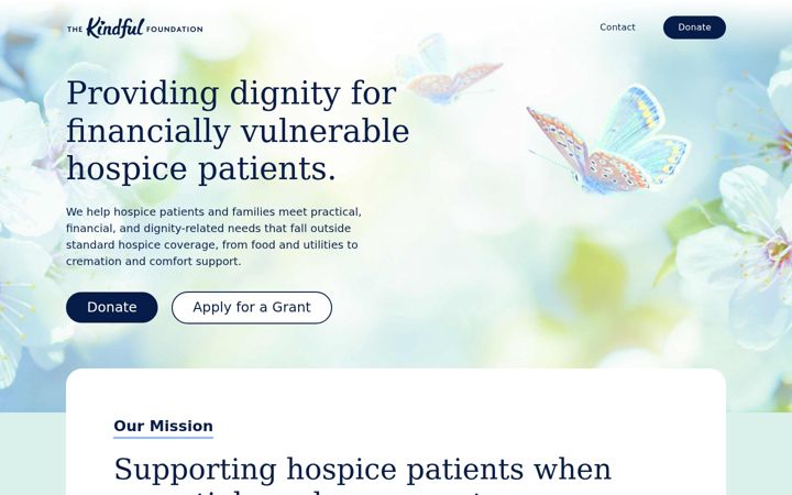 Screenshot of kindfulfoundation.org