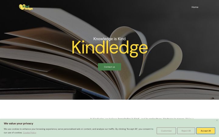 Screenshot of kindledge.com