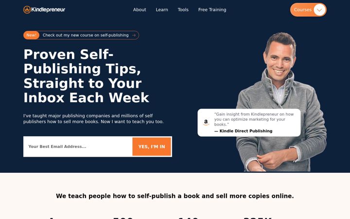 Screenshot of kindlepreneur.com
