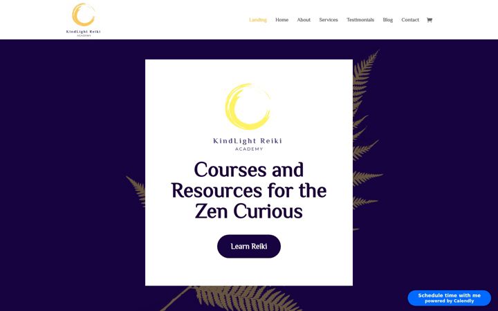 Screenshot of kindlightreikiacademy.com