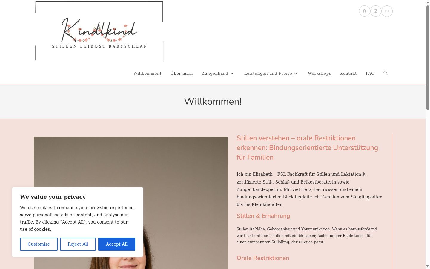 Screenshot tal-banner tal-kunsens muri qabel kwalunkwe interazzjoni