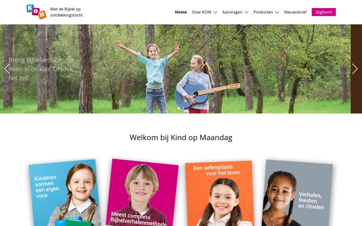 Screenshot of kindopmaandag.nl