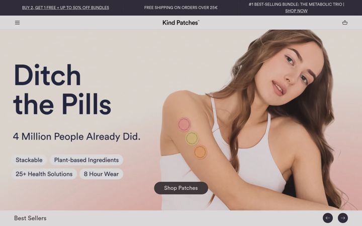 Screenshot of kindpatches.com