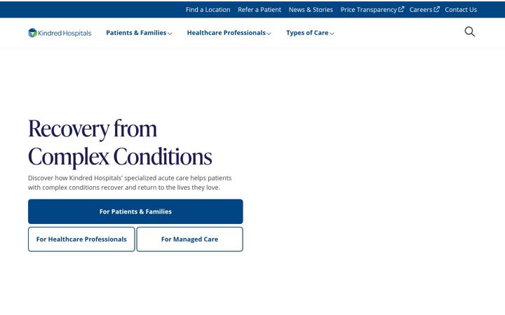 Screenshot of kindredhealthcare.com