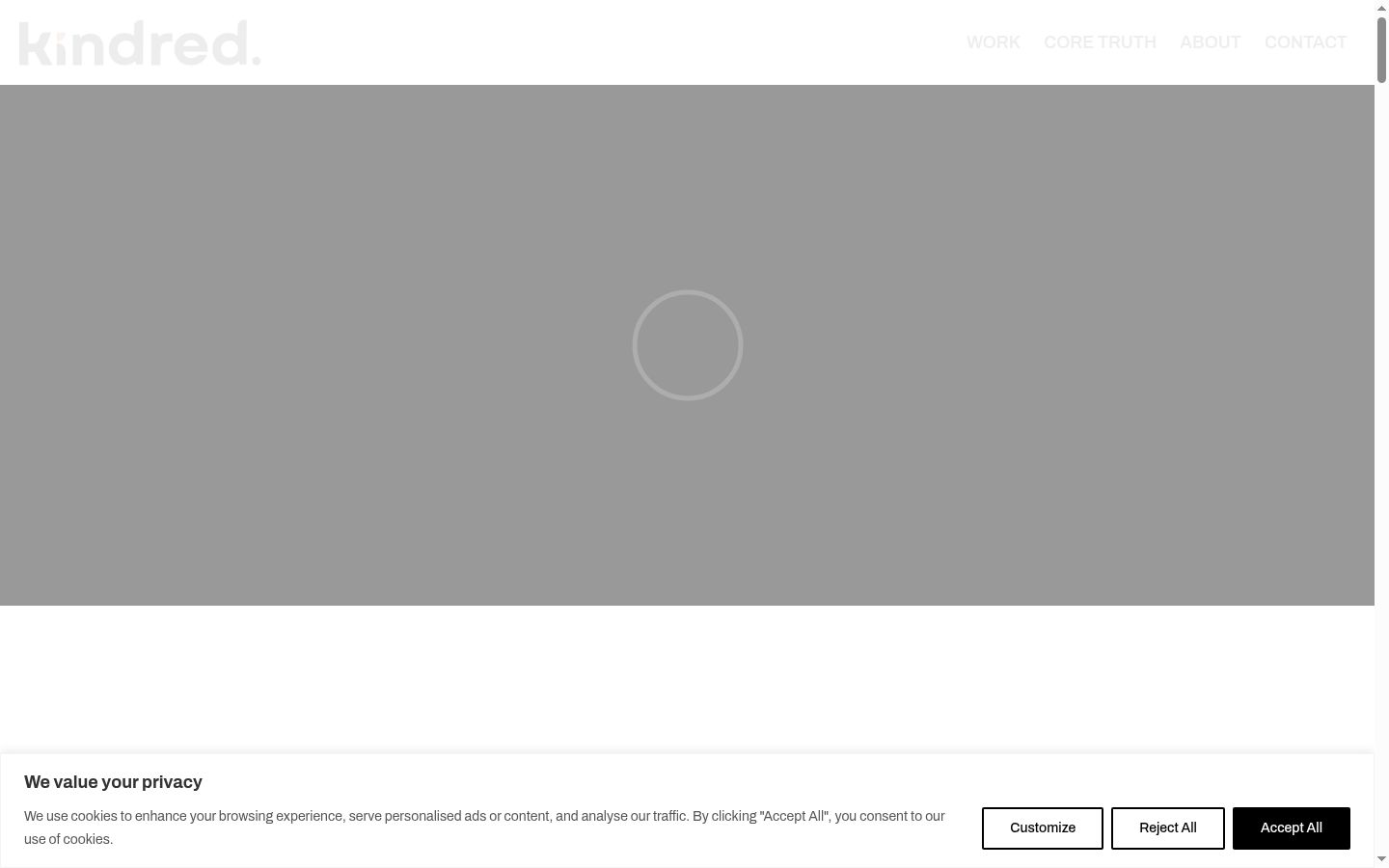 Captura de pantalla del banner de consentimiento mostrado antes de cualquier interacción