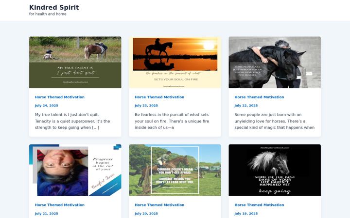 Screenshot of kindredspiritforhealthandhome.com