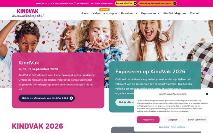 Screenshot of kindvak.nl
