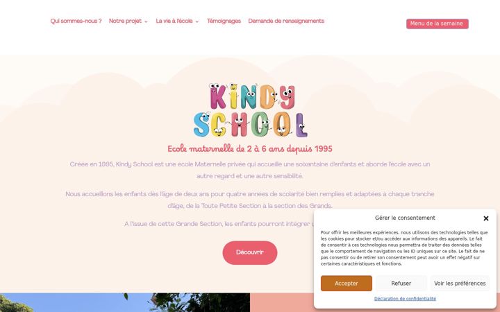 Screenshot of kindyschool.com