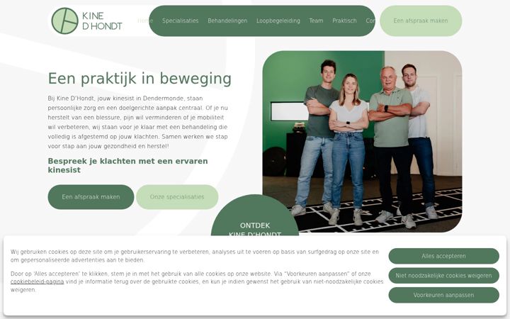 Screenshot of kine-dhondt.be