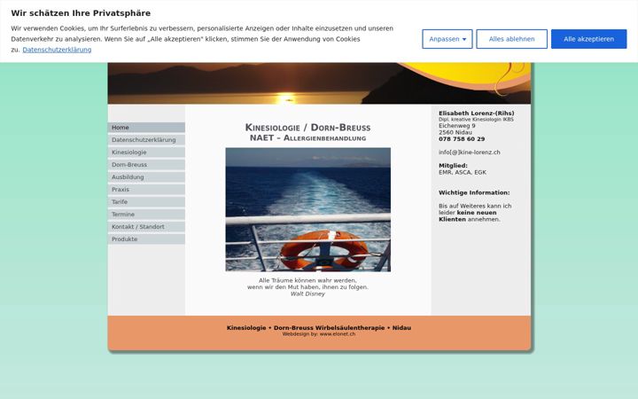 Screenshot of kine-lorenz.ch