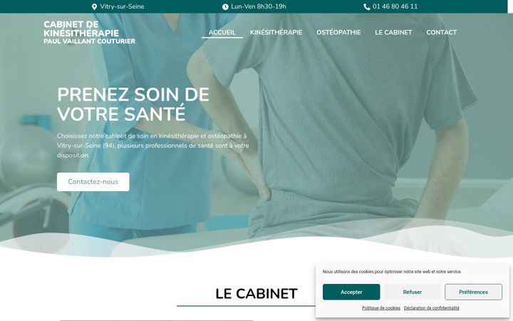 Screenshot of kine-vitry.fr