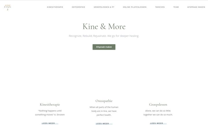 Screenshot of kineandmore.be