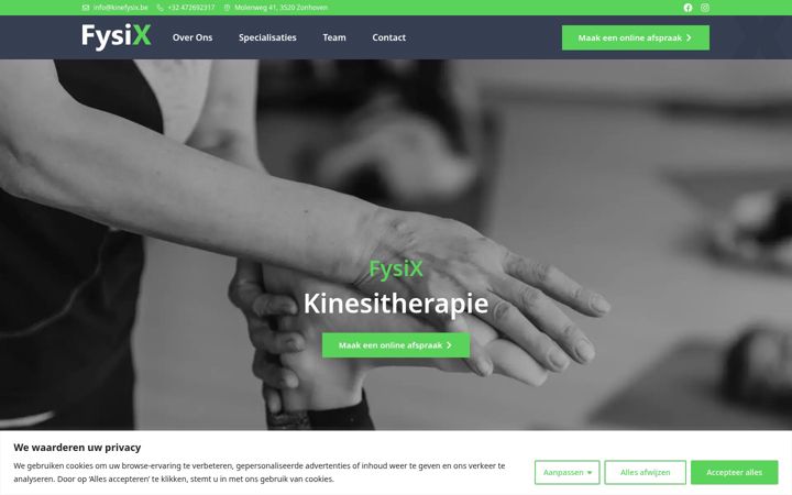 Screenshot of kinefysix.be