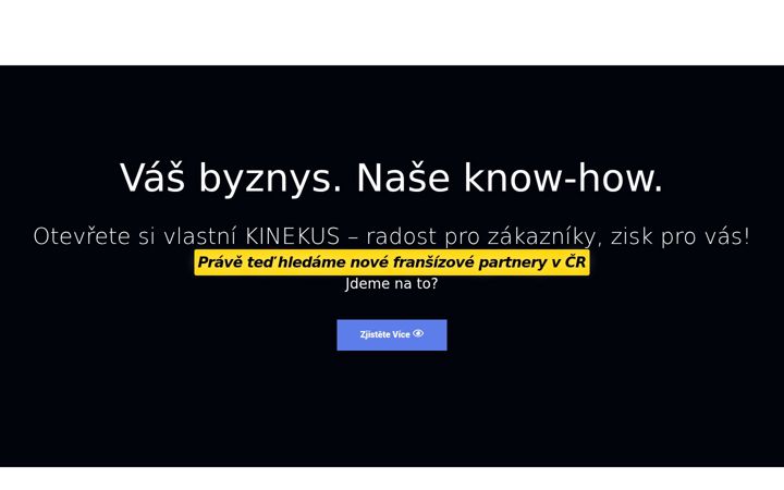 Screenshot of kinekus.cz