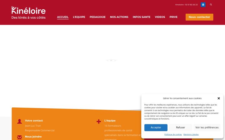 Screenshot of kineloire.com