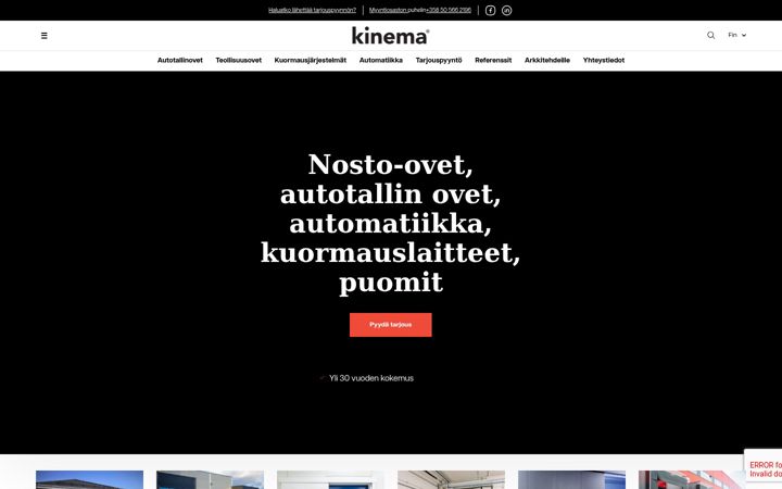 Screenshot of kinema.fi