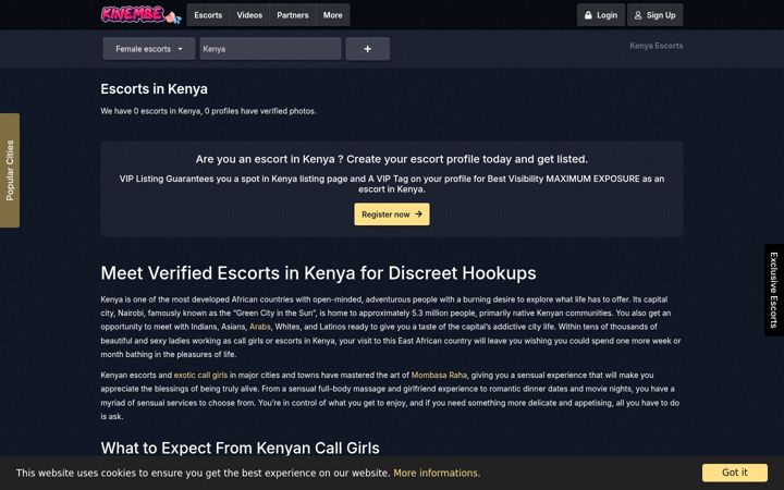 Screenshot of kinembe.com