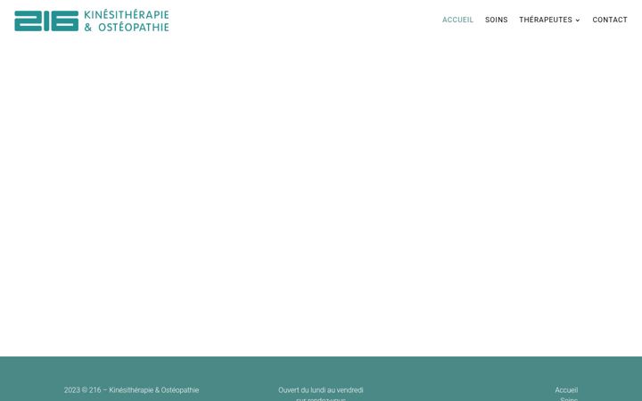 Screenshot of kineosteo216.be