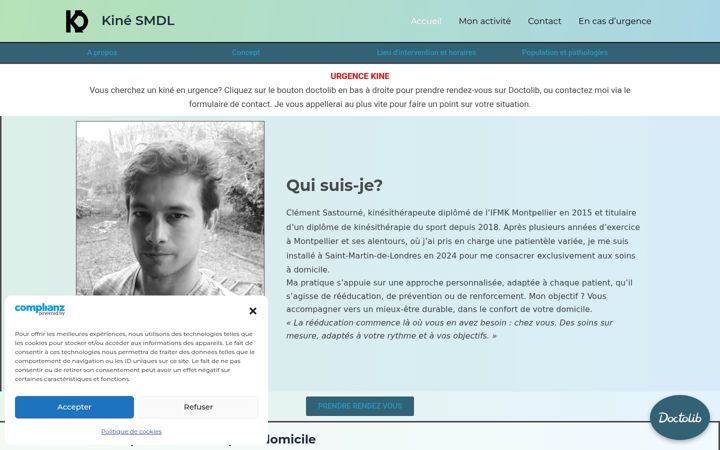 Screenshot of kinepsl.fr