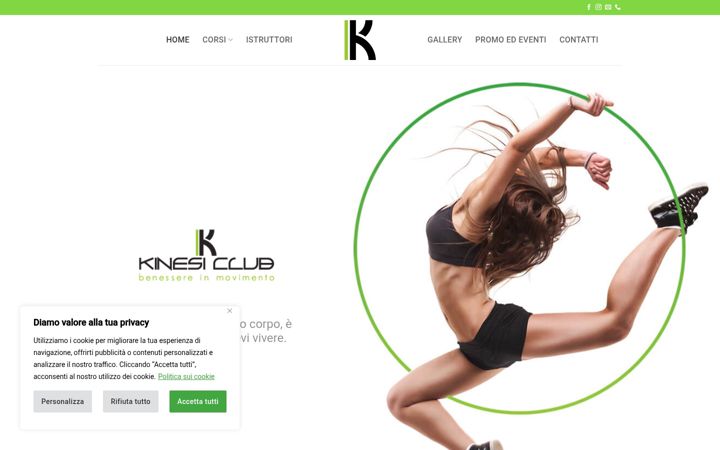 Screenshot of kinesiclub.com