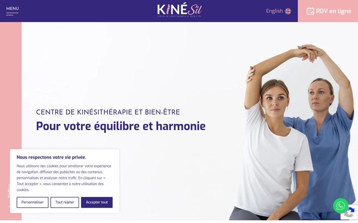 Screenshot of kinesil.com