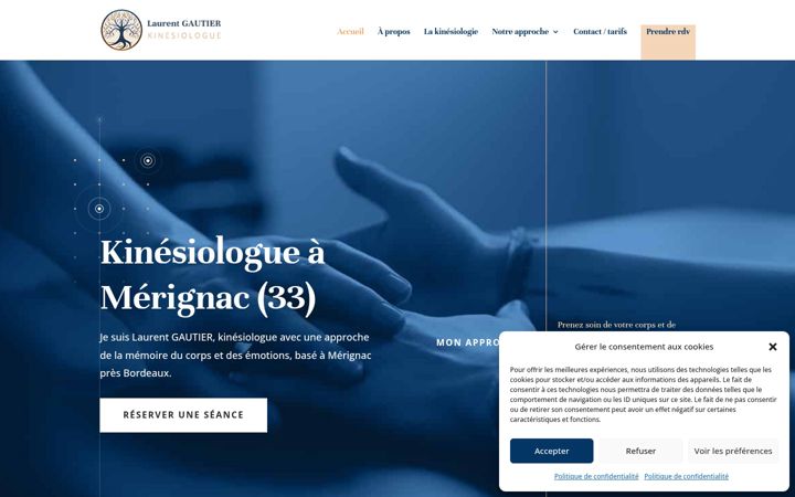 Screenshot of kinesio-merignac.fr