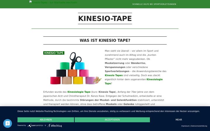 Screenshot of kinesio-tape.info