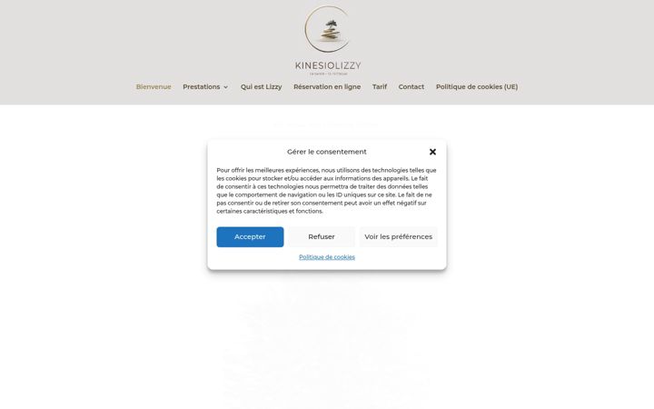 Screenshot of kinesiolizzy.ch