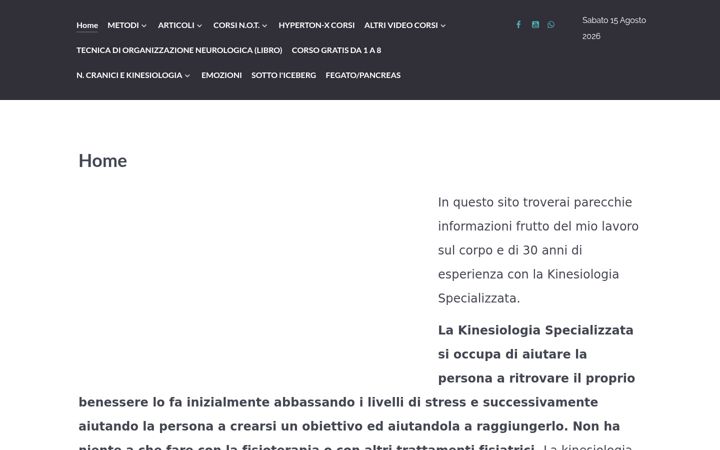 Screenshot of kinesiologiaspecializzata.it