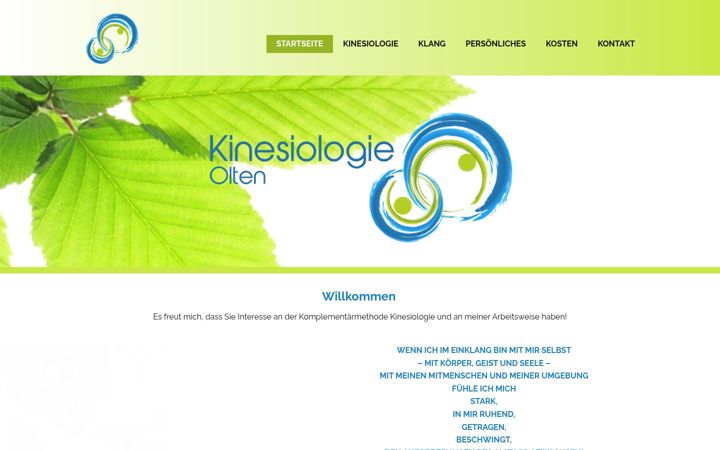 Screenshot of kinesiologie-olten.ch