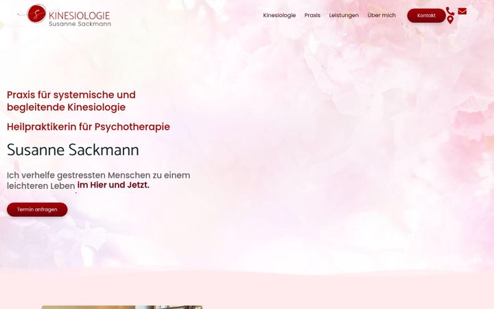 Screenshot of kinesiologie-sackmann.de