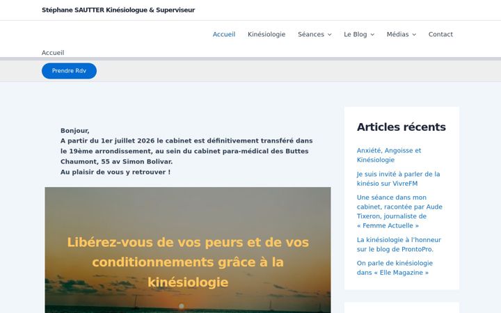 Screenshot of kinesiologieparis.fr