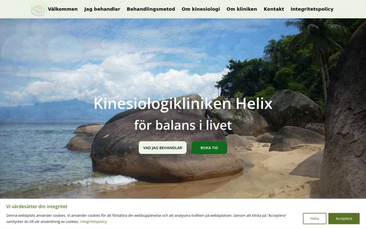 Screenshot of kinesiologikliniken.se