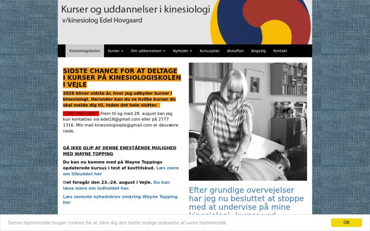 Screenshot of kinesiologiskole-vejle.dk