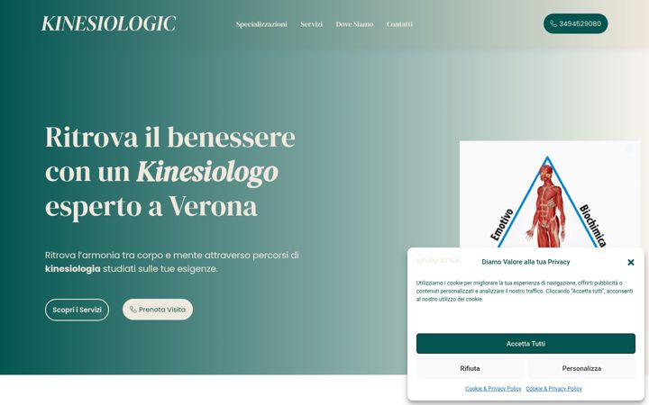 Screenshot of kinesiologoverona.com