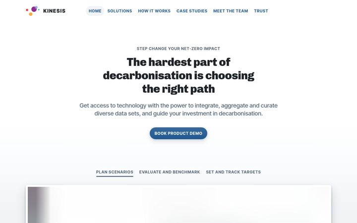 Screenshot of kinesis.org