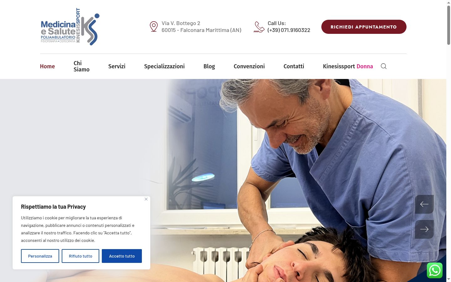Snimka zaslona bannera za privolu prikazanog prije bilo kakve interakcije