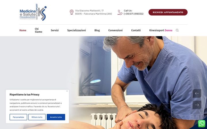 Screenshot of kinesissport.it