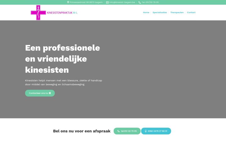 Screenshot of kinesist-izegem.be