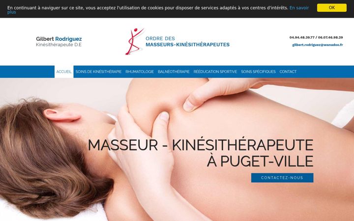Screenshot of kinesitherapeute-gilbert-rodriguez.fr