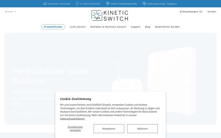 Screenshot of kinetic-switch.de