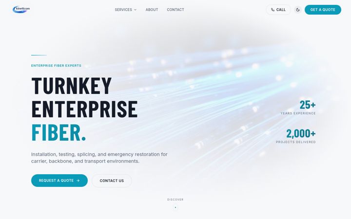 Screenshot of kineticom.com
